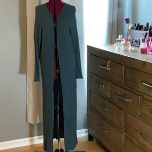 Steel Blue Maxi Cardigan